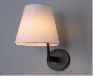 Modern Copper Antique Wall Lamp with Fabric Shade for Hotel and Home