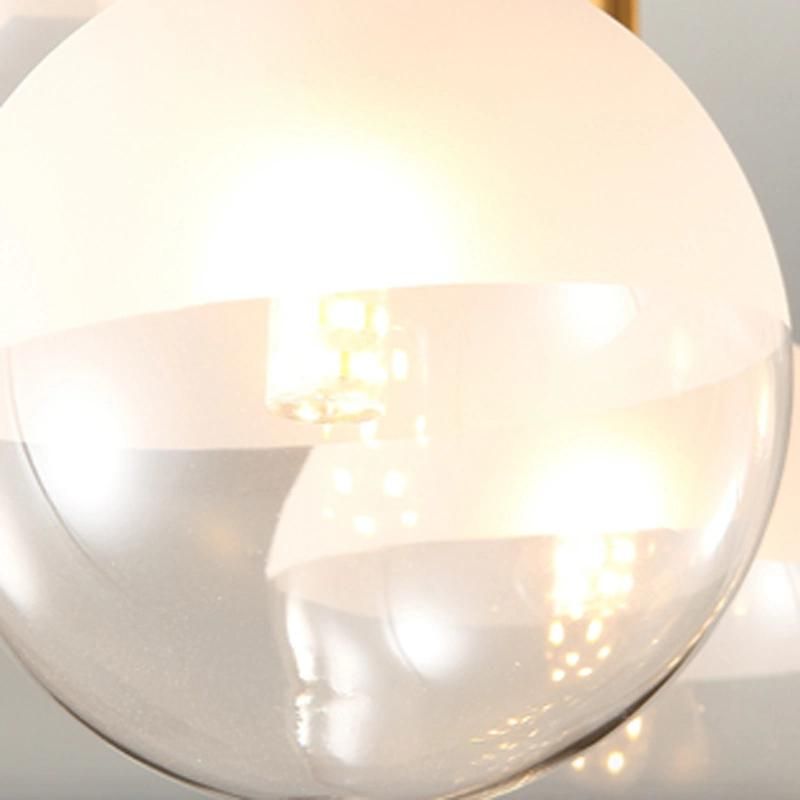 Nordic Ceiling Lamp Simple Modern Luxury Iron Glass Lampshade Living Room Light