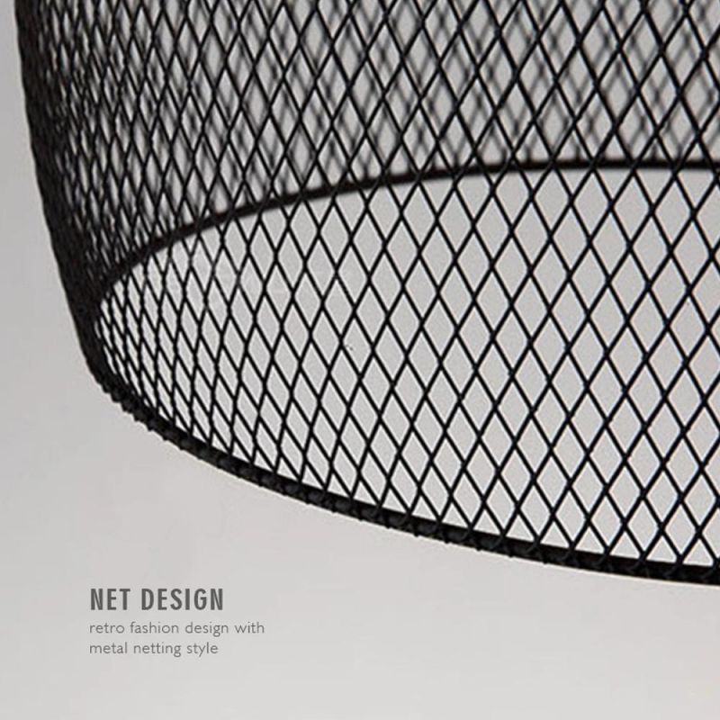 Modern Black Metal Mesh Wire Ceiling Retro Pendant Light Modern Chandelier, Pendant Light LED