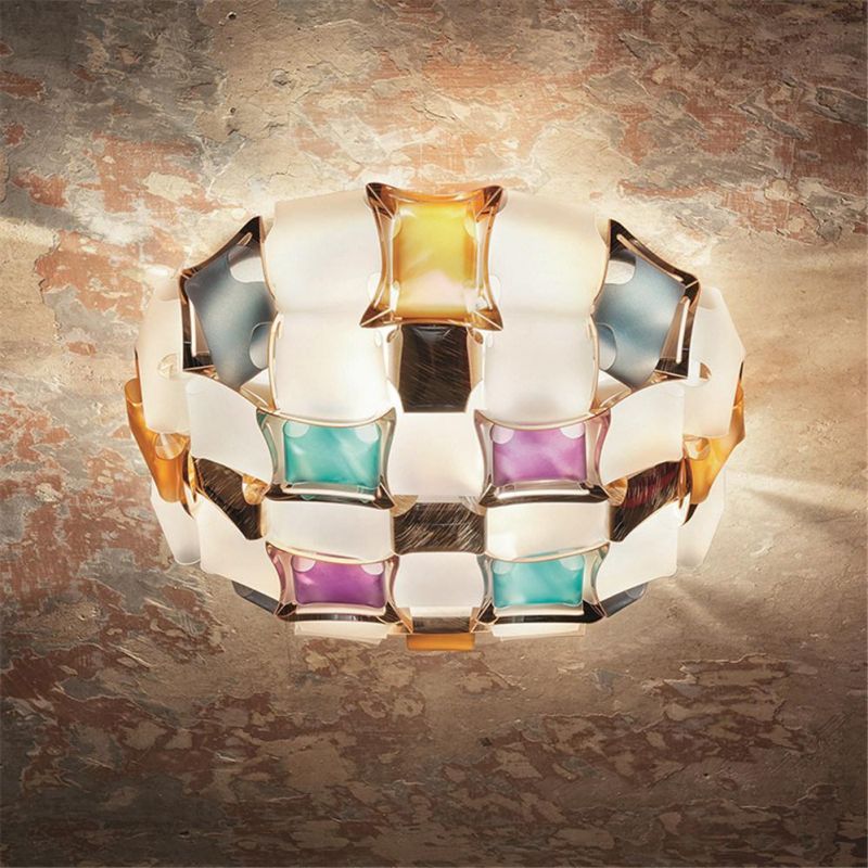 Italy Design Colorful PVC Lattice LED Ceiling Light Creative Living Room Mida Wall/Ceiling Light (WH-OR-218)
