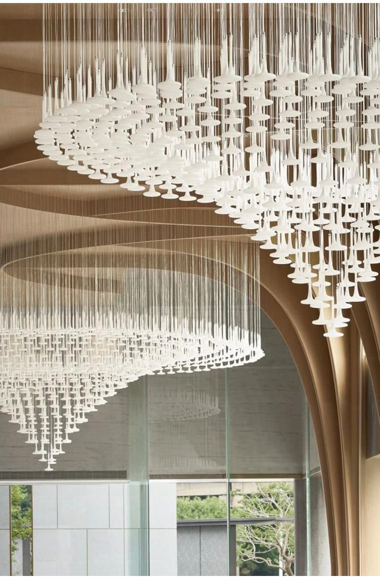 Hot Sale Decoration Large Custom Hotel Villa Glass LED Chandelier