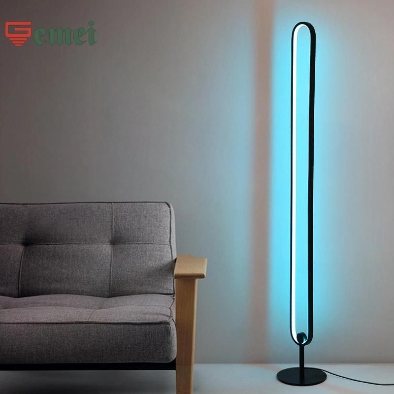 No Flickering LED U-Shaped Floor Lamp 20W for Living Room Bedroom Bedside