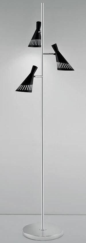 Adjustable Three Arms and Rotatable Acrylic Shade Floor Lamp