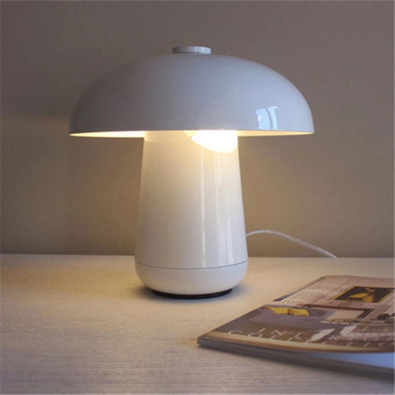 Simple Metal Mushroom Plated Table Lamp Living Room Bedside Lamp Designer Iron Art Electroplated Table Lights Home Decor