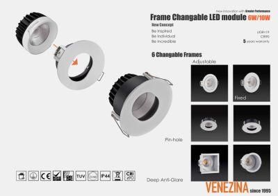 Changeabledie-Casting Aluminum Module Recessed Downlight Fixture