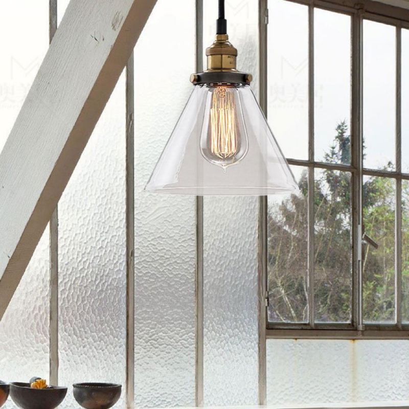 Decorative E27 Clear Glass Hanging Pendant Lamp Hotel Restaurant Bar Pendant Light