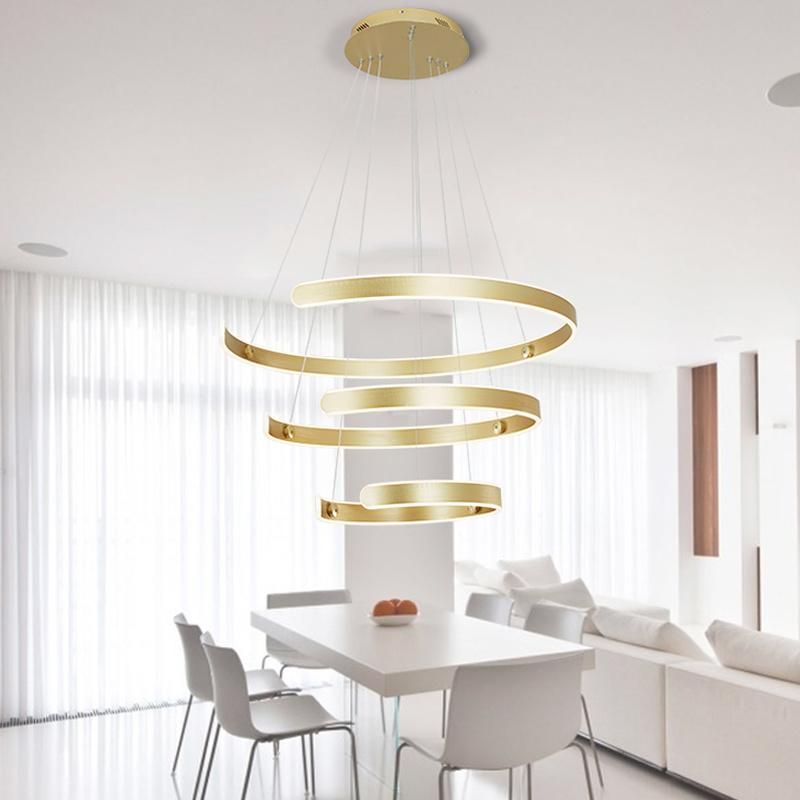 Nordic Style Living Room Pendant Lighting Modern Ring Hall Lamps Restaurant Designer Chandelier