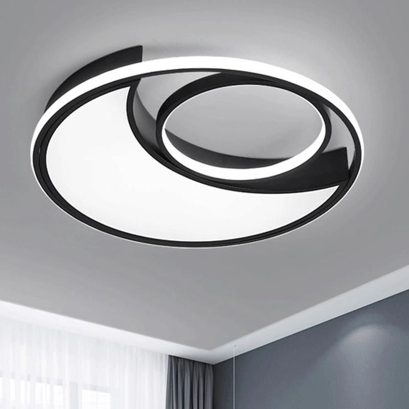 Modern Black and White Moon Ceiling Light Warm Romantic Personality Bedroom Lamp Study Lamp