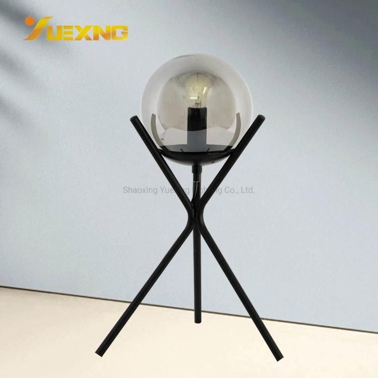 Tripod Black Metal Base Glass Shade E27 Max 60W Nordic Style Customized LED Table Vintage Desk Light