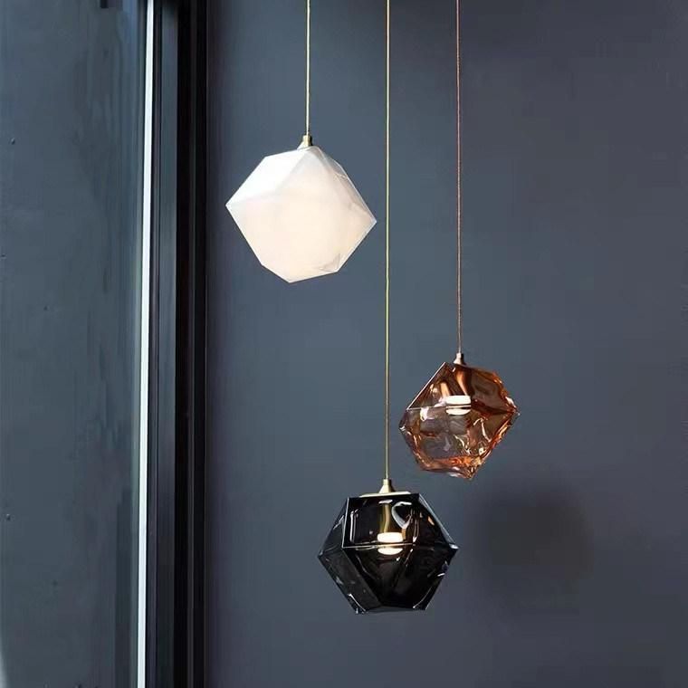 Zhongshan Factory Color Glass Chandelier Drop Light Dome Glass Droplight Home Lighting Pendant Lamp