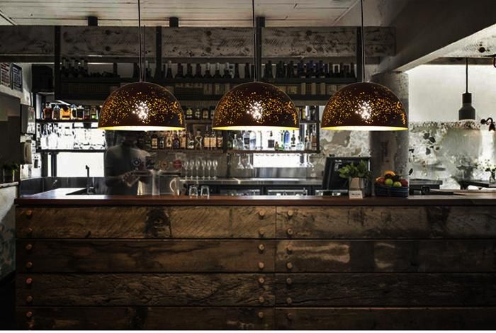 Best-Selling Modern Metal Corrosive Pendant Lighting in Antique Brass Color for Restaurant