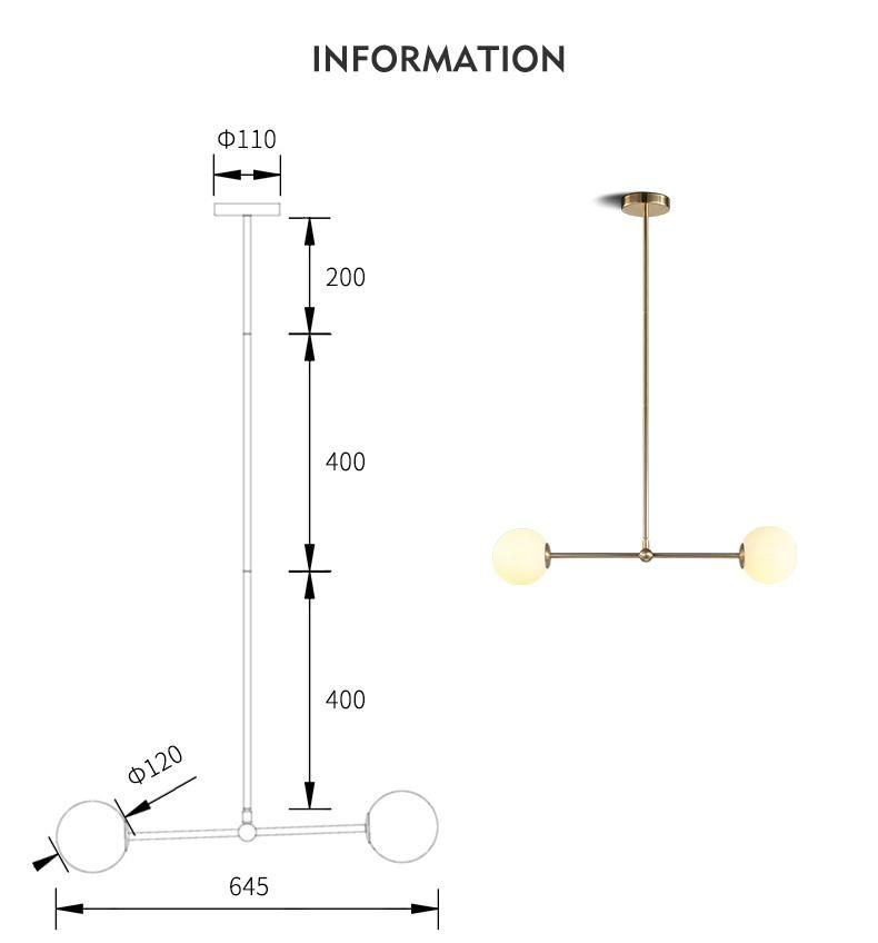 Nordic Pendant Lights G9 Rotatable Table Steinar Modern Minimalist Antique Gold Pendant Light (WH-AP-325)
