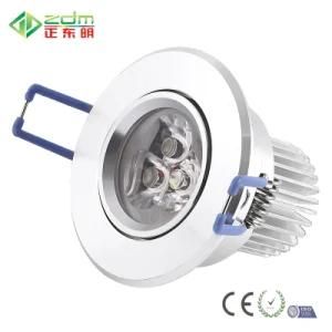 3x1w 3PCS LEDs White Color 5500~6500k Recessed LED Ceiling Down Light