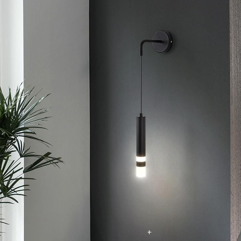 Modern Simple Living Room Background Wall Light Creative Spot Light Hanging Line Wall Lamp