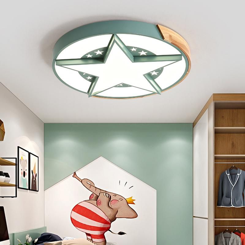 Modern Flush Mount Ceiling Light Boy Room Kids Room Stars Chandelier (WH-MA-173)