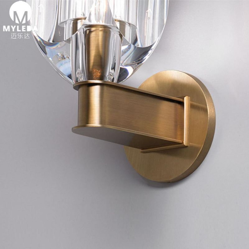 Antique Brass Clear Glass Home Lighting for Walls