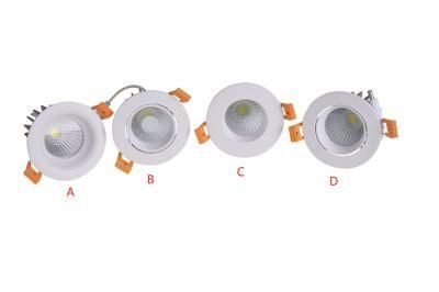 Isolated Driver 2700-6500K Recessed Ceiling Anti-Glare 3-in-1 Color 7W LED COB Long Life Span Spotlight Panel Light Downlight