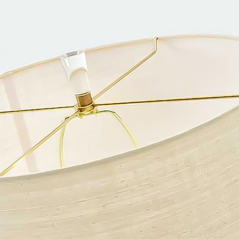 Post Modern Hotel Glass Standing Column Floor Lamp Light with Fabric Shade for Living Room, Bedroom