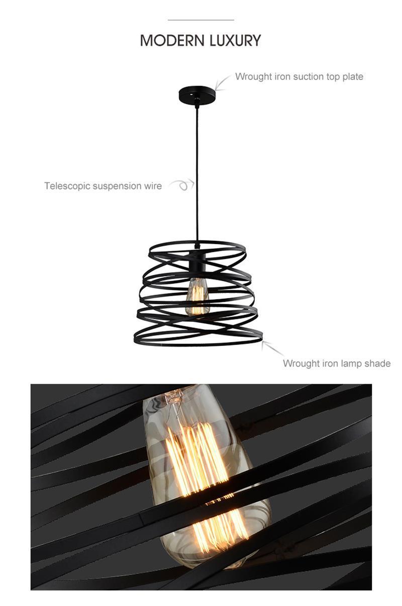 High Quality Chandeliers Lamp Matte Black Modern Decoration Indoor Light Living Room Bedroom Hanging Pendant Lamp