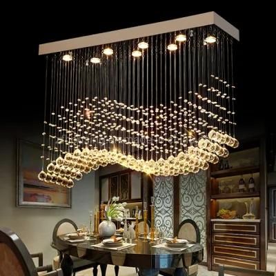 Hotel Decoration Square Ceiling Light Chandelier Crystal Pendant Lighting Zf-Cl-034