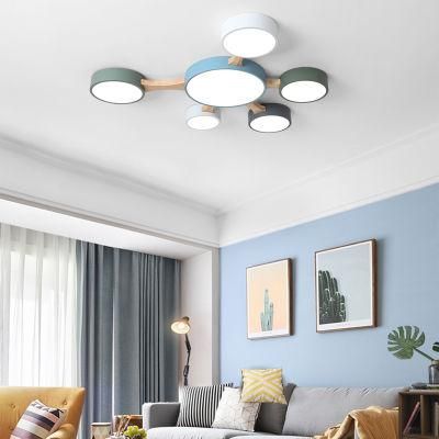 Macaron Color Living Room Light Creative Iron Simple Bedroom Lamp LED