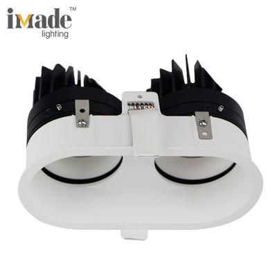 2X15W Triac Dimmable Indoor Lighting Spotlight COB LED Downlight