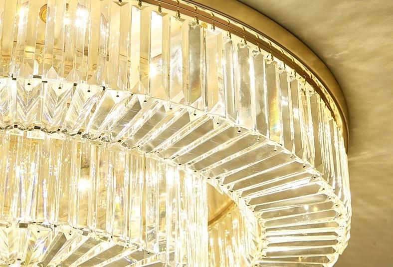 K9 Crystal Removable LED Gold Ceiling Pendant Lamp Zf-Cl-011