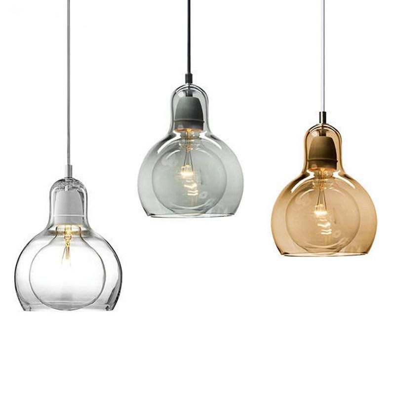 Nordic Industrial Lamp Vintage Loft Pendant Lights Glass Pendant Lamp (WH-AP-237)