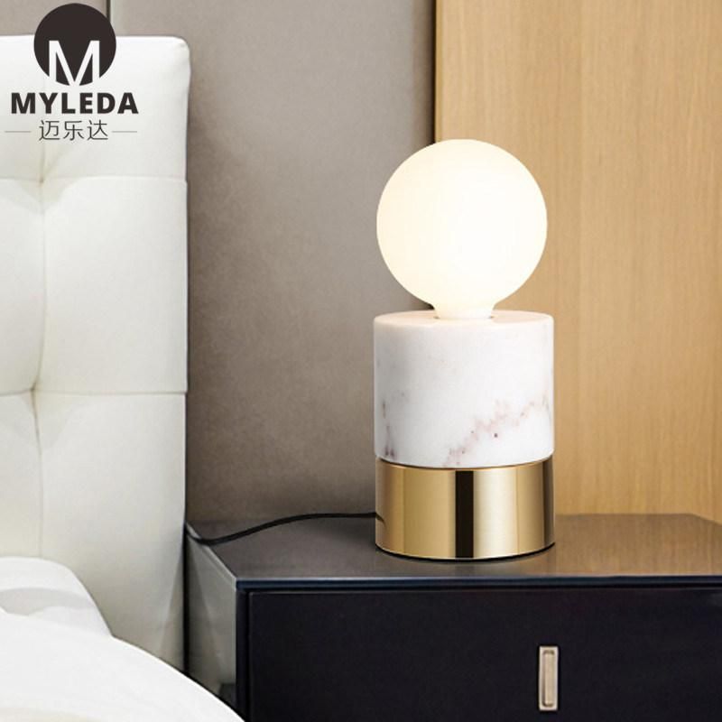 Hotel Bedroom Bedside Decorative Marble Table Lamp