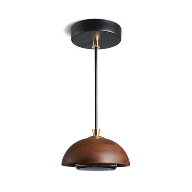 E27 Loft Art Pendant Light for Dining Room Vidar Scandinavian Acorn Shape Wooden Pendant Lamp (WH-AP-324)