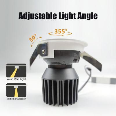 5star Hotel China Factory Aluminum Anti-Glare COB Down Lights for Living Room Mall Hotel Down Lights