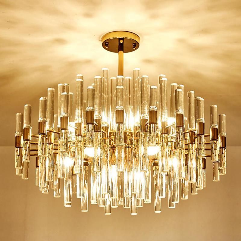 High Class Crystal Chandelier Lobby Dining Room Pendant Lamp Light
