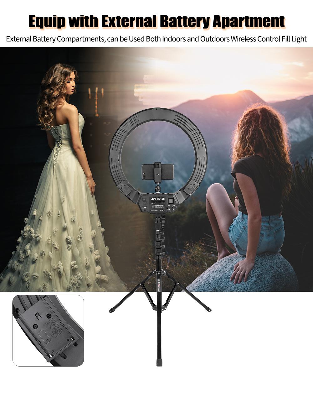OEM Supplier Afi R219s 19 Inch Remote Control Fill Light Ring Light with Tripod Stand
