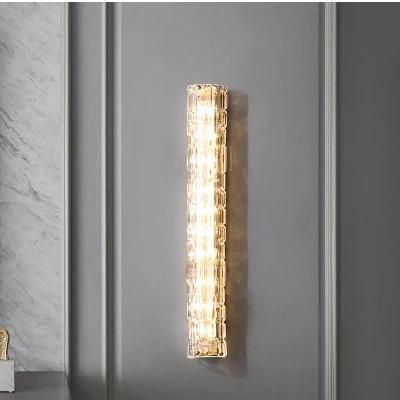 Copper Strip Wall Lamp Light Luxury Living Room and Bedroom Wall Light