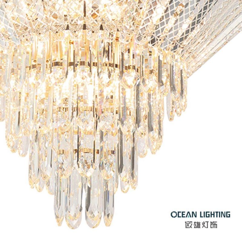 Golden Ligthing Dia40*H27cm Round Iron E14X7 Diamon K9 Crystal Chandelier
