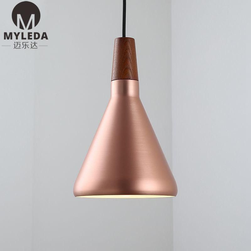 Pendant Lamp with Wood Decorative Head