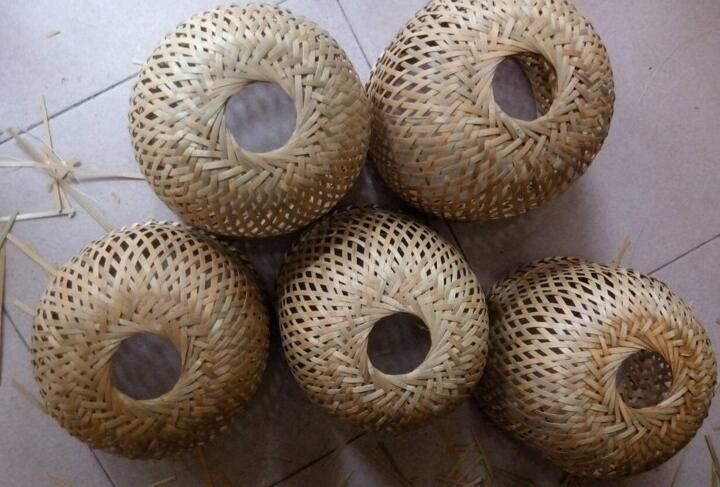 Rustic Bamboo Lampshade Weaving Chandelier Lamp Shade
