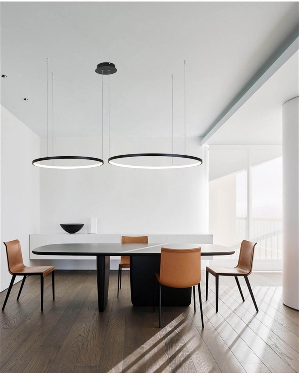 Wholesale Round Rings Acrylic LED Hanging Pendant Light for Home