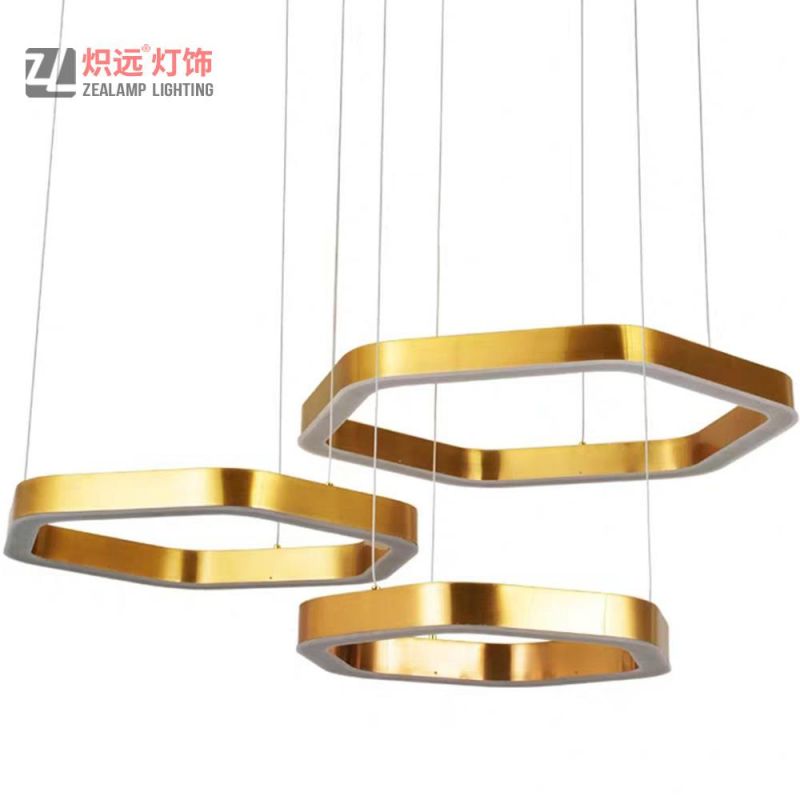 Contemporary Hotel Residences Luxury Pendant Lamp Stainless Steel Decorative Chandelier