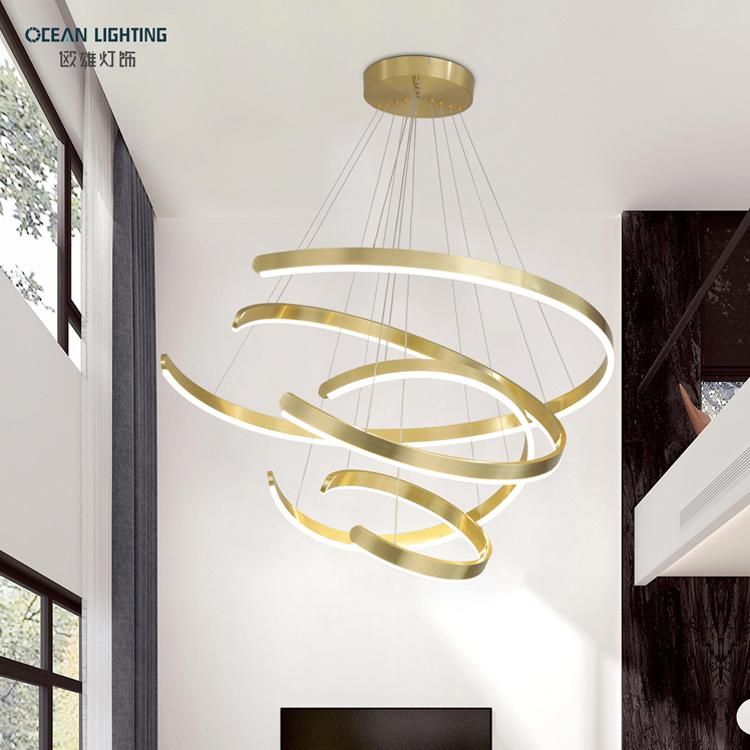 Ocean Lighting Wholesal Luxury Modern Indoor LED Gold Pendant Light