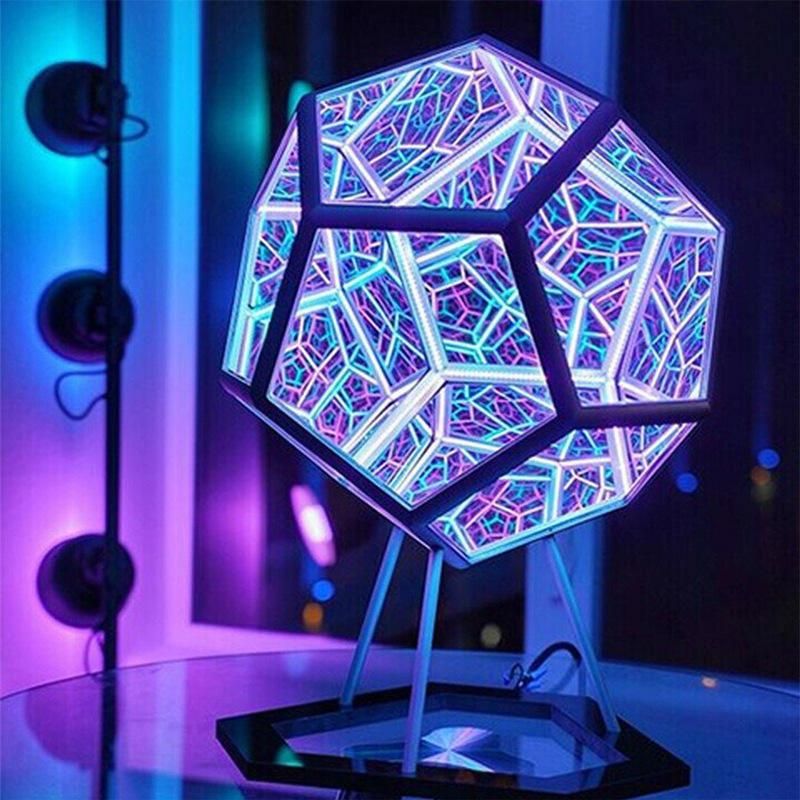 Dropshiping Creative LED Backdrop Light Decoration Infinite Dodecahedron Color Art Light