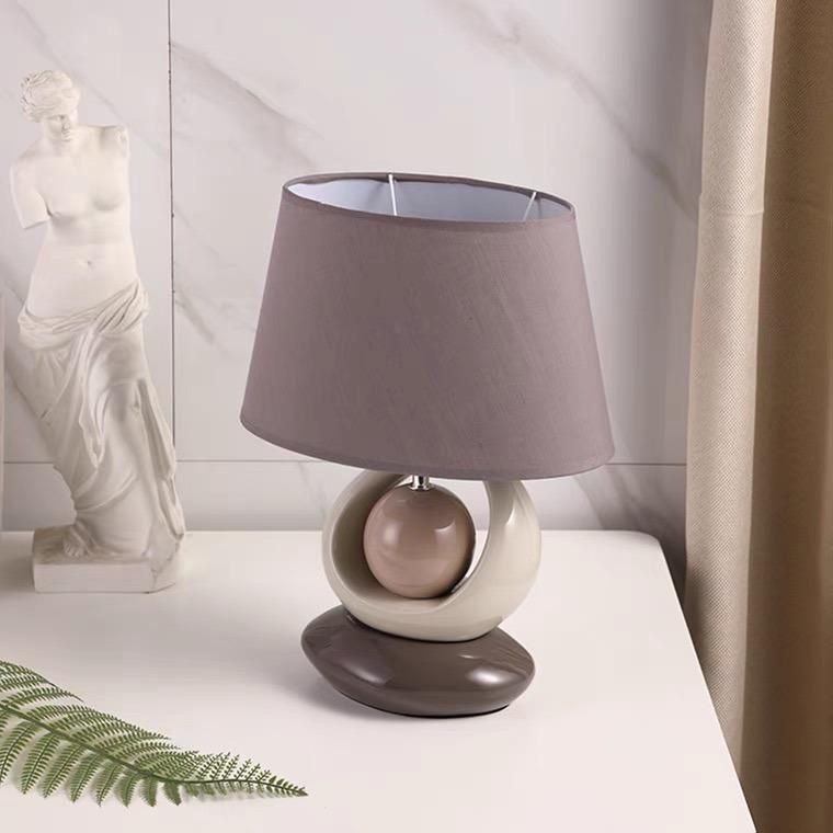 European Style Incandescent Lamp Living Room Simple Bedside Lamp Energy Saving Lamp Desk Lamp American Style Decoration Household Desk Study Bedroom