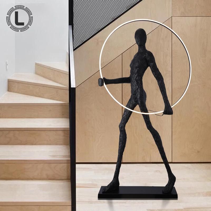 Man Floor Lamp Standing Lighting for Living Room or Bedroom Beside Abstract Floor Lamps (WH-VFL-16)