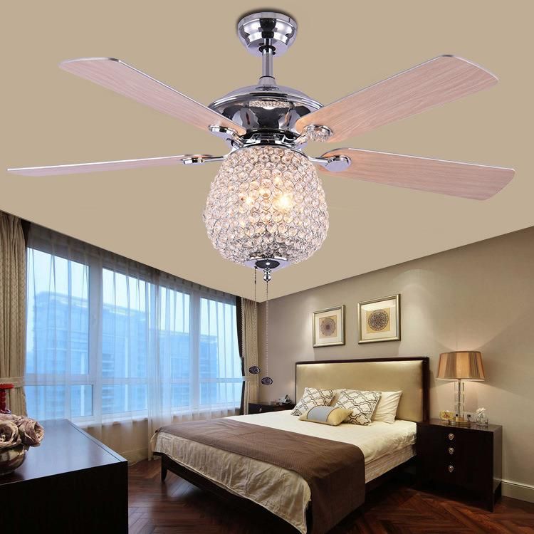 Low Power Consumption Plywood 52inch Decorative Indoor Industrial LED Ceiling Fan with Light