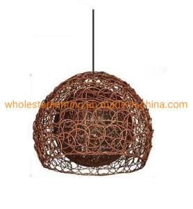 Rattan lamp, rattan pendant lamp with rattan ball inside (WHP-464)