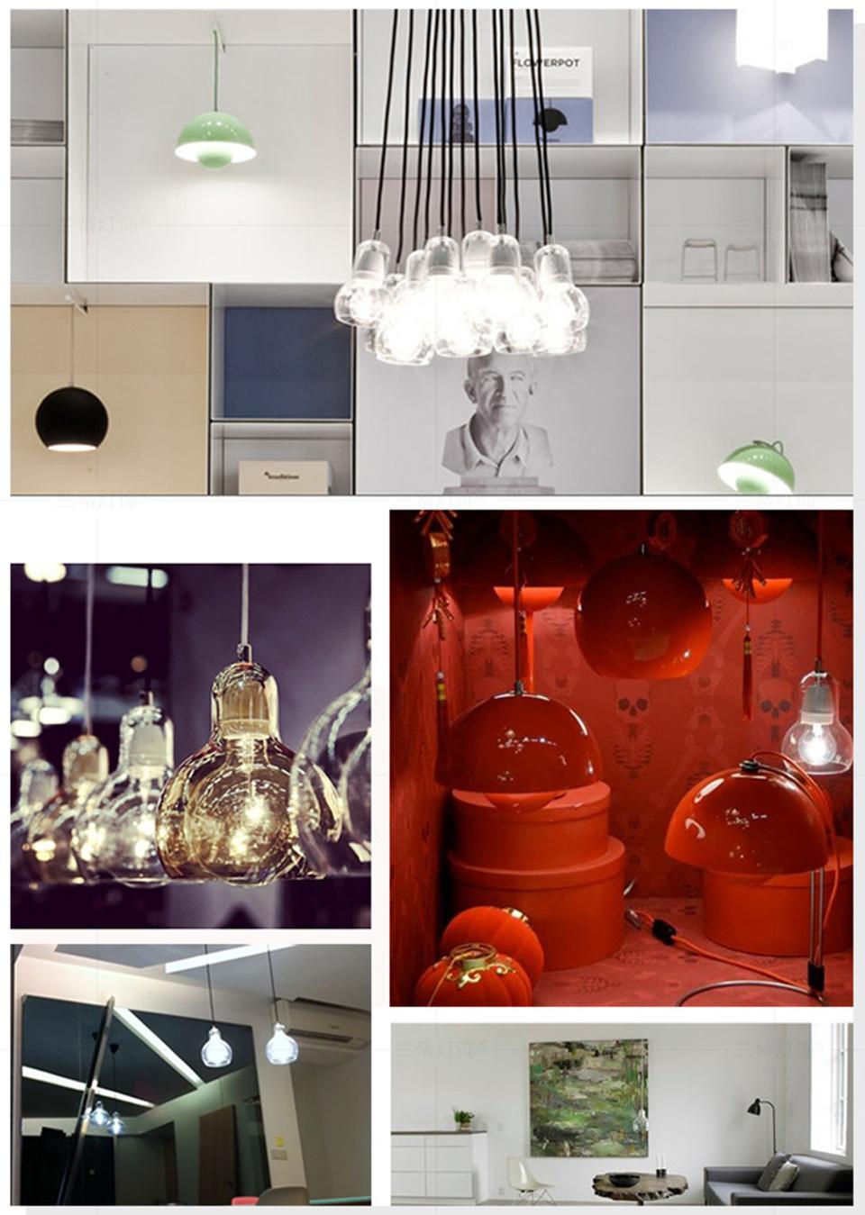 Nordic Industrial Lamp Vintage Loft Pendant Lights Glass Pendant Lamp (WH-AP-237)