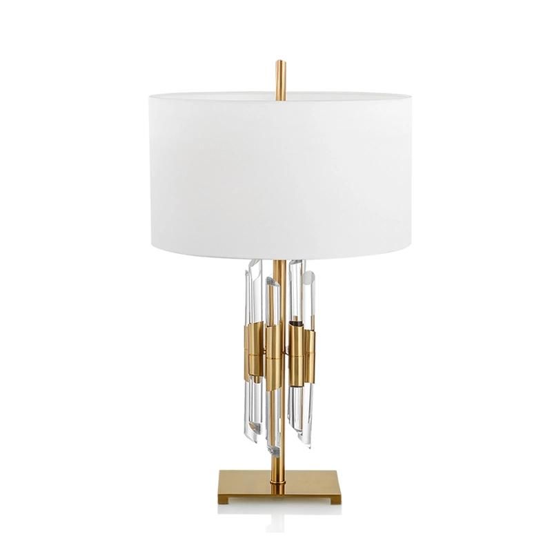 White Shade Modern Table Lamp Nightstand Lamp Living Room Light