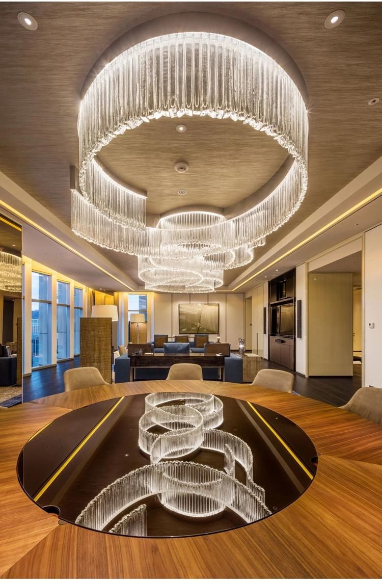 CE Rohs Certificated Hotel Lobby Commercial Custom Project Luxury Crystal LED Chandelier Light