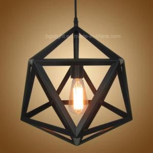 Geometric Angle Iron Cage Vintage Drop Light for Restaurant, Dinner Room, Bedroom, Kitchen
