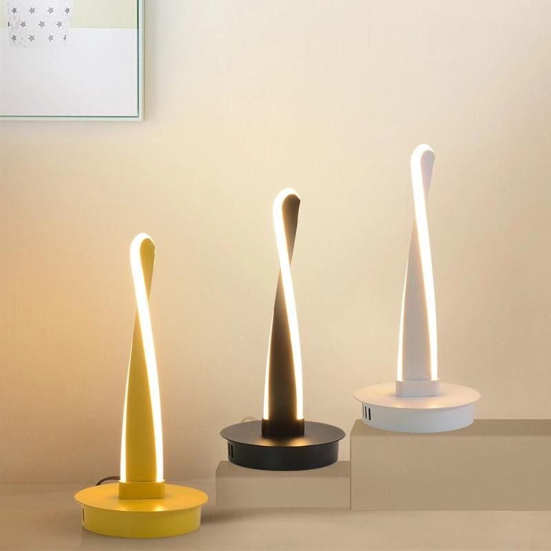 Spiral Creative Design Table Lamp Bedside Lamp Nightstand Light Reading